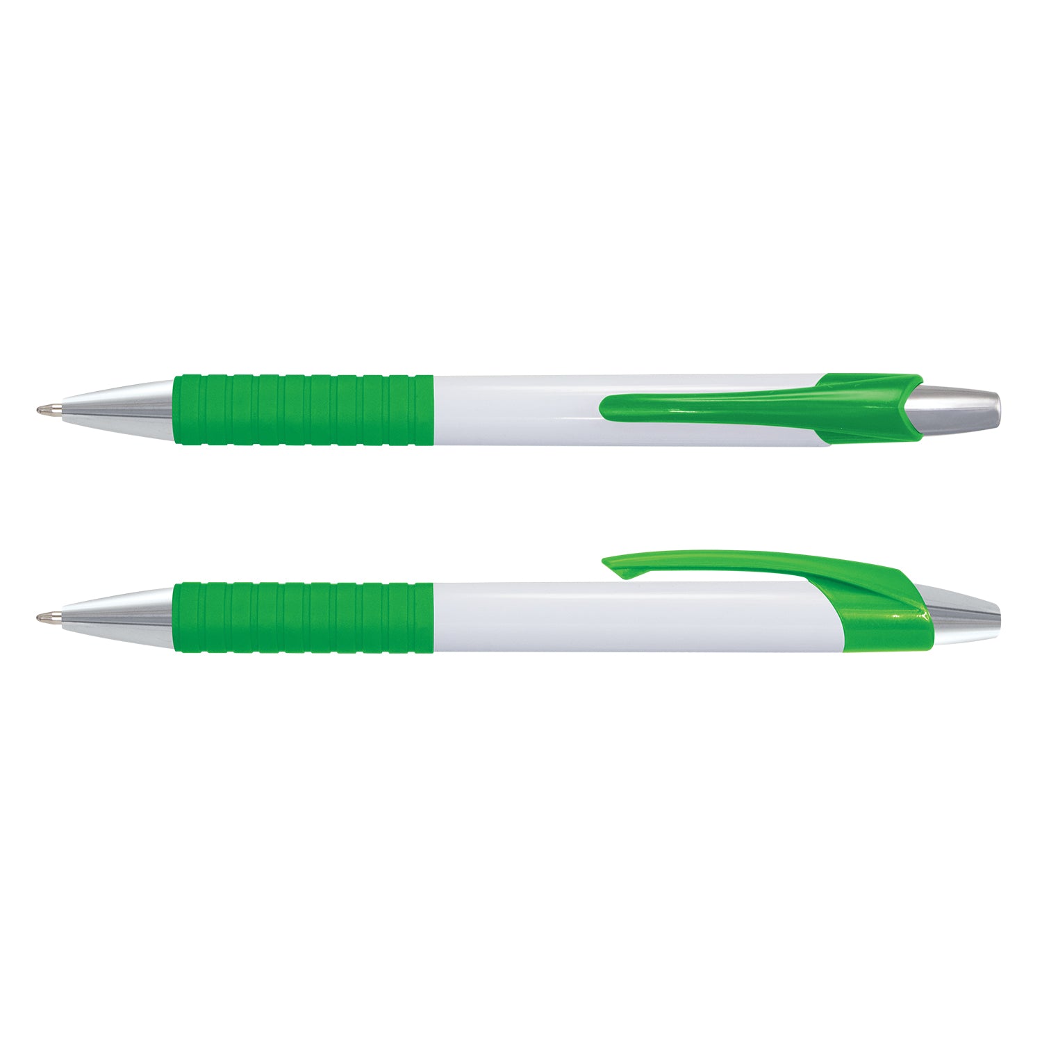 White/Bright Green
