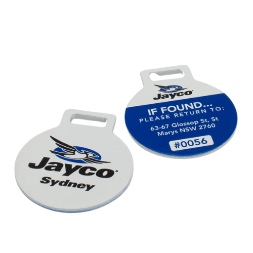 Custom Round Key Tag for Jayco