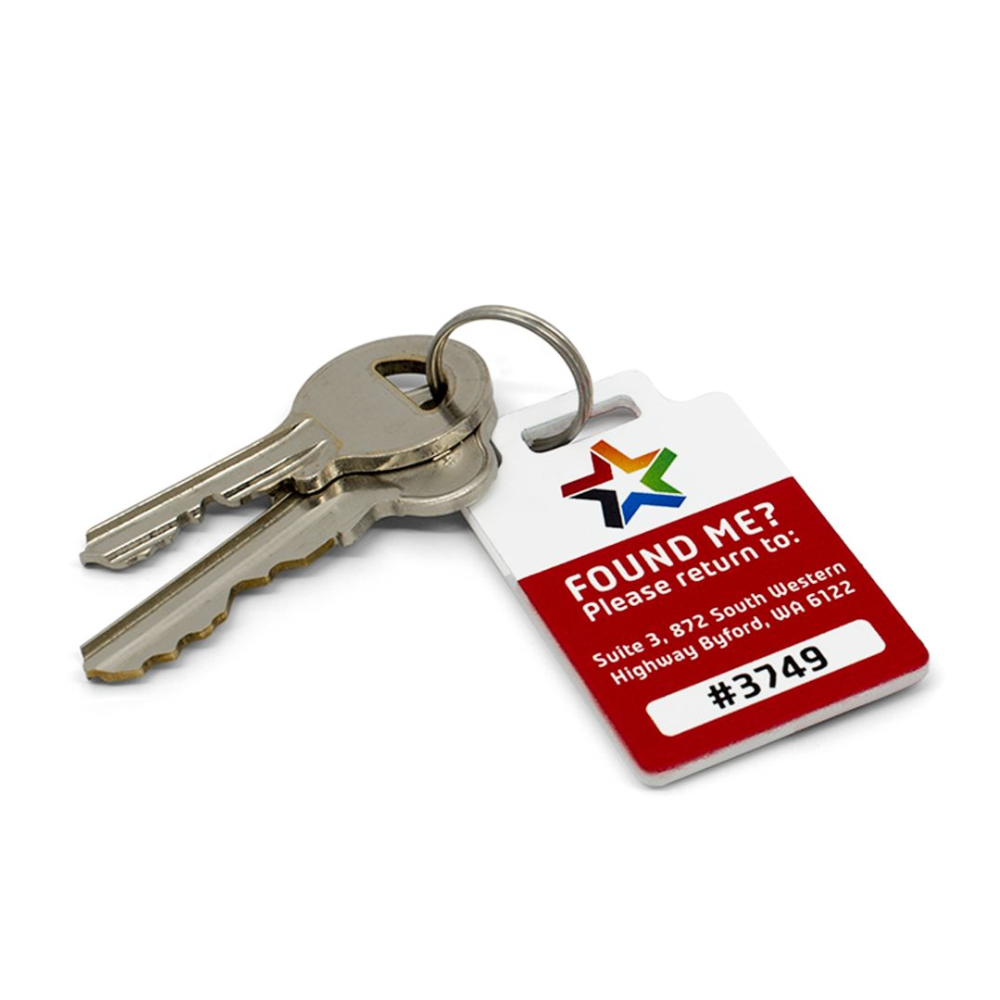 Custom Rectangle Key Tag for real estate agents