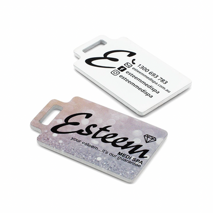 Custom Rectangle Key Tag for spas and beauty centers